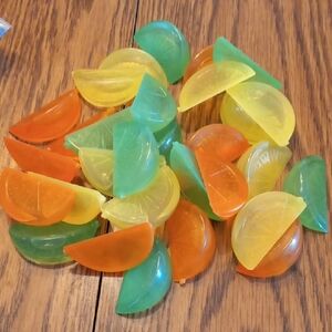 30 Plastic Citrus Reusable Ice Cubes